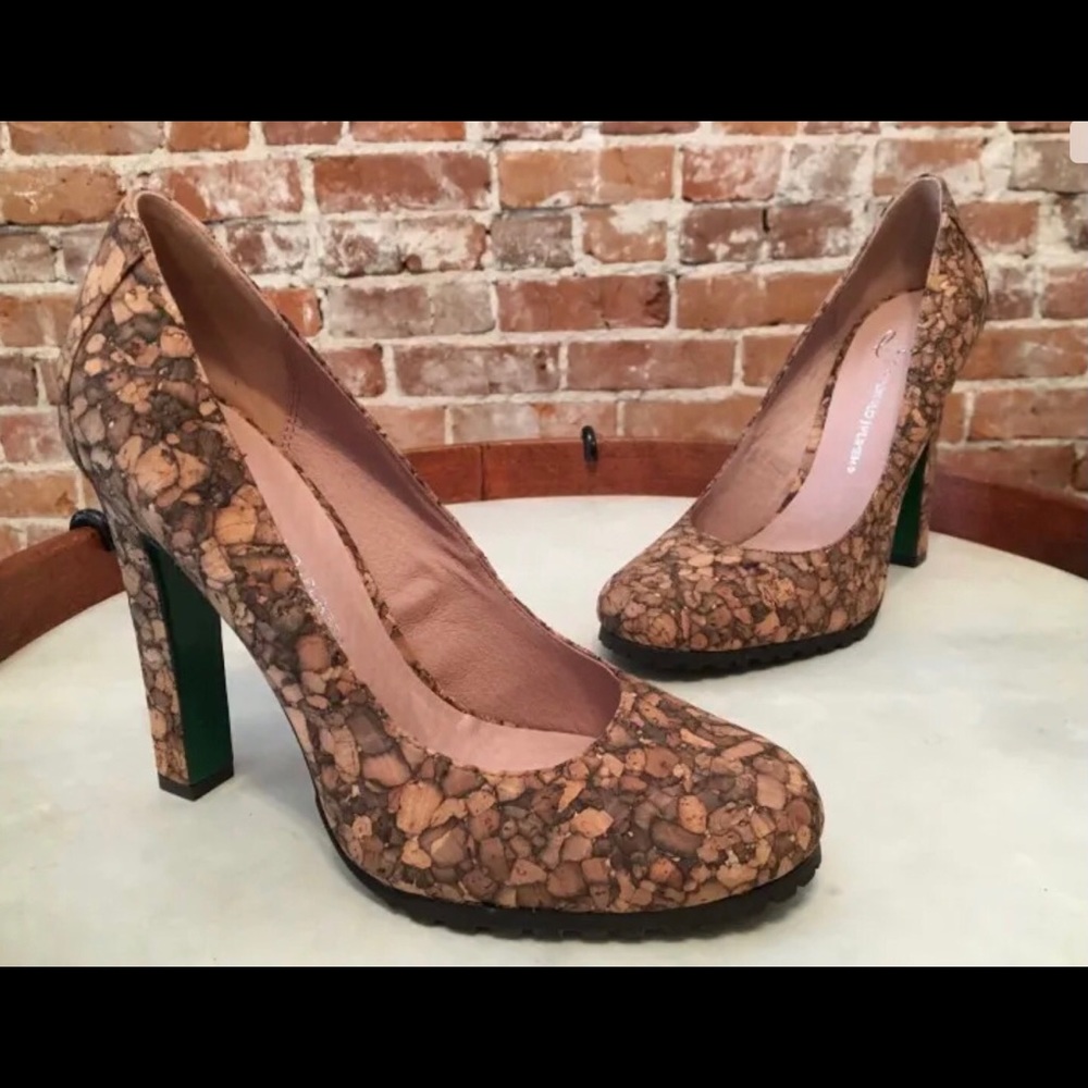 Donald Pliner Cork Textured Heels
